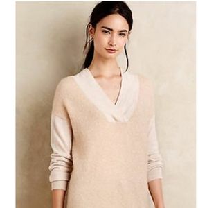 Anthropologie Moth cream boucle alpaca wool blend pullover top blouse